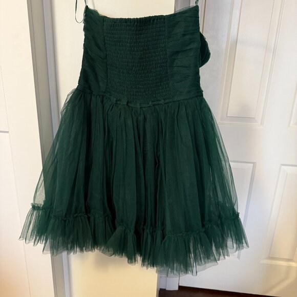 Lace & Beads Lauren Strapless Green Tulle Mini Dress - NWT - Size US 14 - Picture 3 of 6
